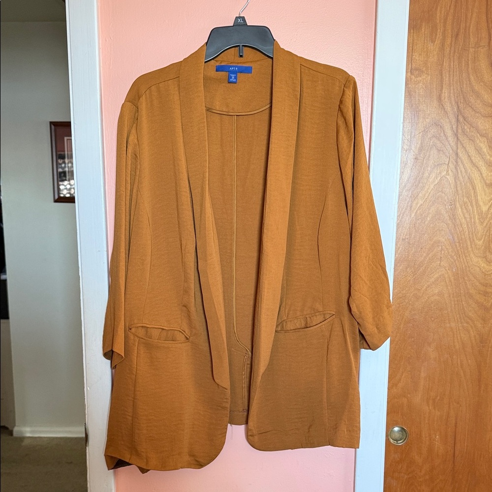 Apt. 9 Women's Plus Blazer in Warm Brown